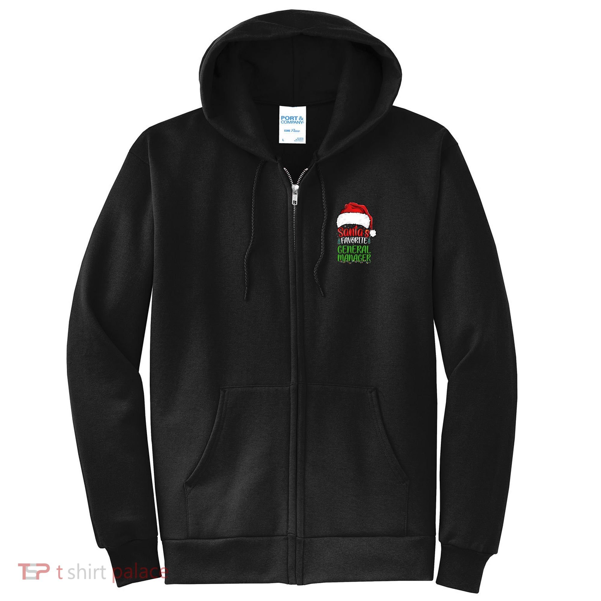 SantaS Favorite General Manager Funny Christmas Full Zip Hoodie