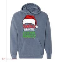 SantaS Favorite General Manager Funny Christmas Comfort Colors Garment-Dyed Hooded Sweatshirt thumb 0