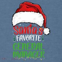 SantaS Favorite General Manager Funny Christmas Comfort Colors Garment-Dyed Hooded Sweatshirt thumb 2