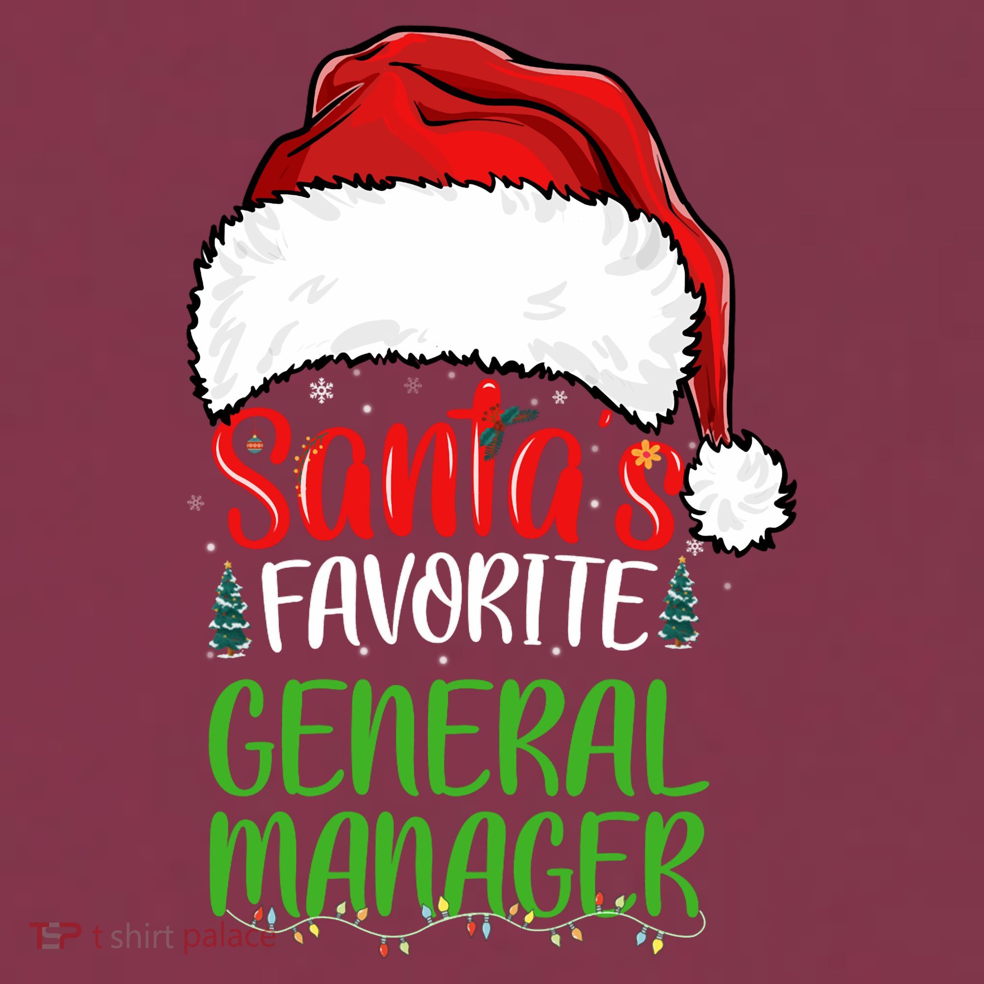 SantaS Favorite General Manager Funny Christmas 16oz Travel Tumbler