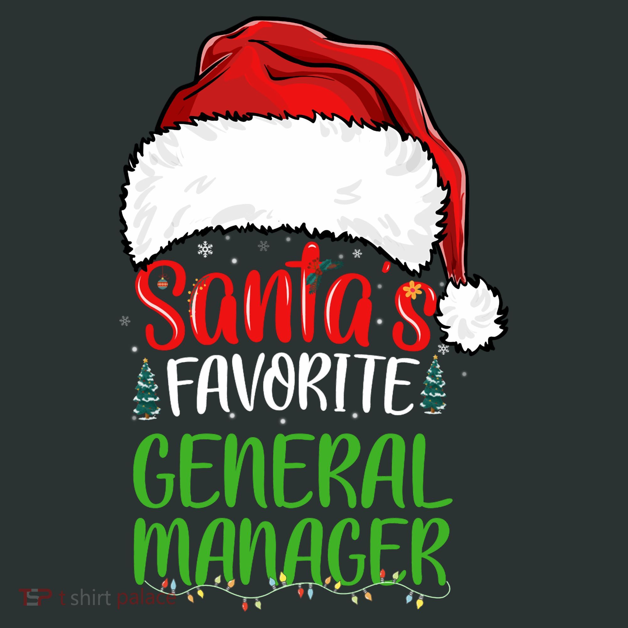 SantaS Favorite General Manager Funny Christmas Infant Baby Jersey Bodysuit