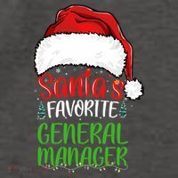 SantaS Favorite General Manager Funny Christmas Vector Backpack thumb 2