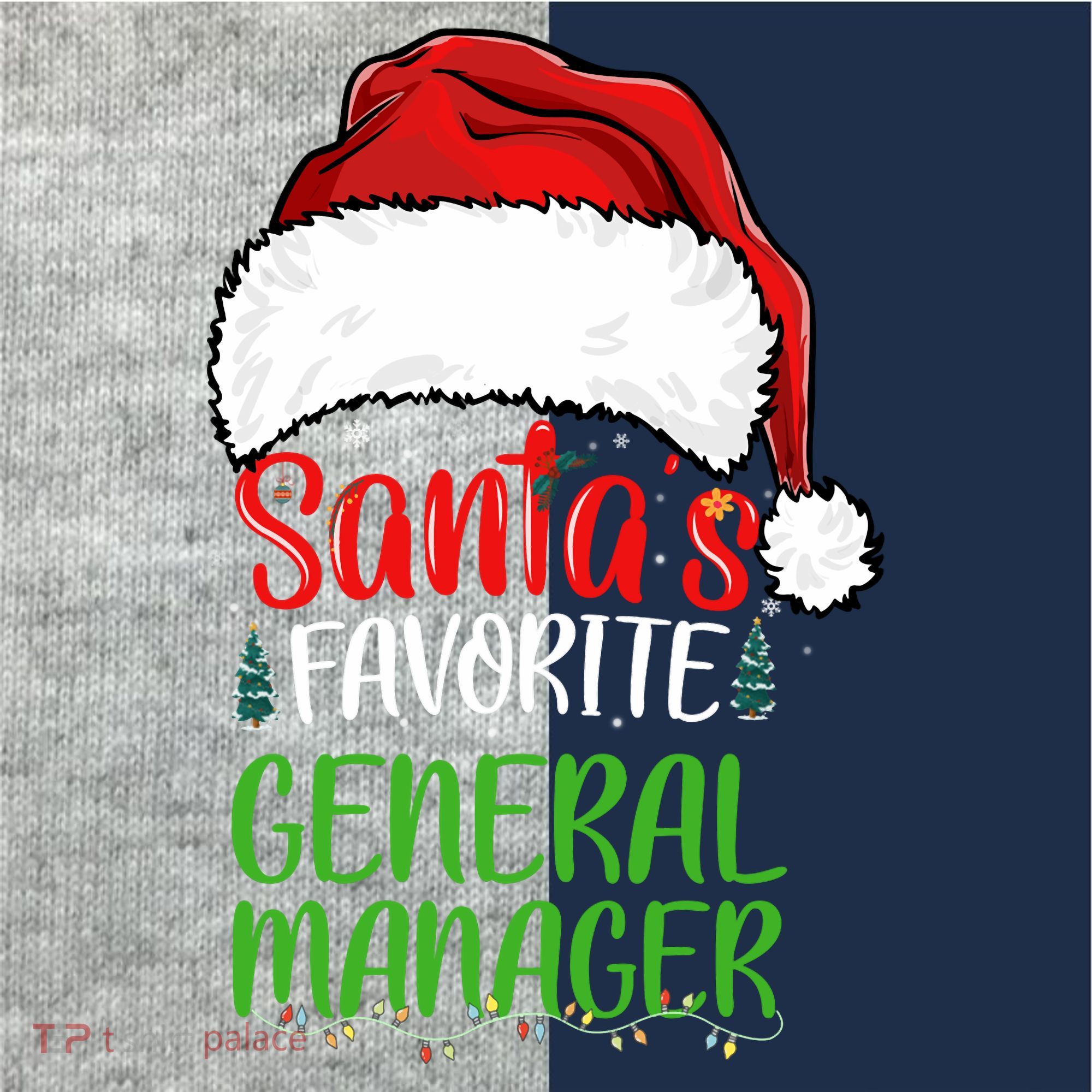 SantaS Favorite General Manager Funny Christmas Kids Colorblock Raglan Jersey