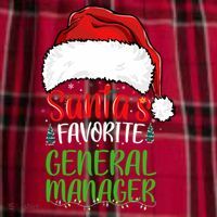 SantaS Favorite General Manager Funny Christmas Women's Flannel Plaid Pajama Pants thumb 2