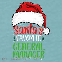 SantaS Favorite General Manager Funny Christmas Sueded Cloud Jersey T-Shirt thumb 2