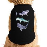 Shark Fans Great White Hammerhead And Whale Shark Lover Doggie Tank thumb 0