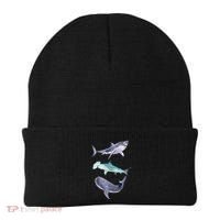 Shark Fans Great White Hammerhead And Whale Shark Lover Beanie thumb 0