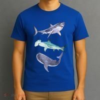 Shark Fans Great White Hammerhead And Whale Shark Lover T-Shirt thumb 3