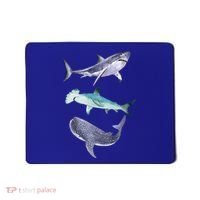 Shark Fans Great White Hammerhead And Whale Shark Lover Mousepad thumb 0