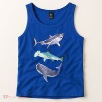 Shark Fans Great White Hammerhead And Whale Shark Lover Tank Top thumb 2