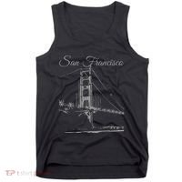 San Francisco Golden Gate Bridge California Usa Souvenir Tank Top thumb 0