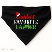 Santa's Favorite Gamer USA-Made Doggie Bandana thumb 0