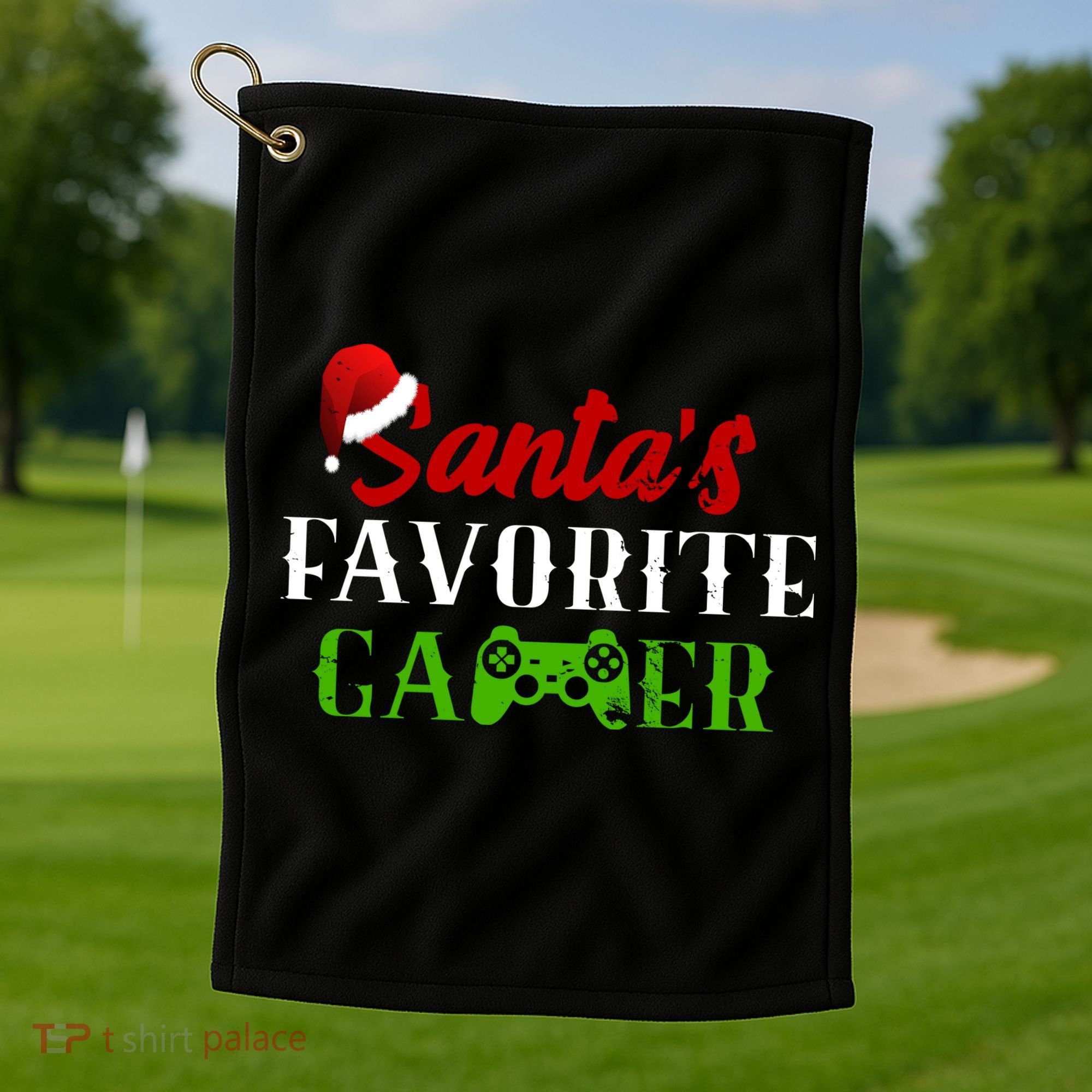 Santa's Favorite Gamer Golf Towel