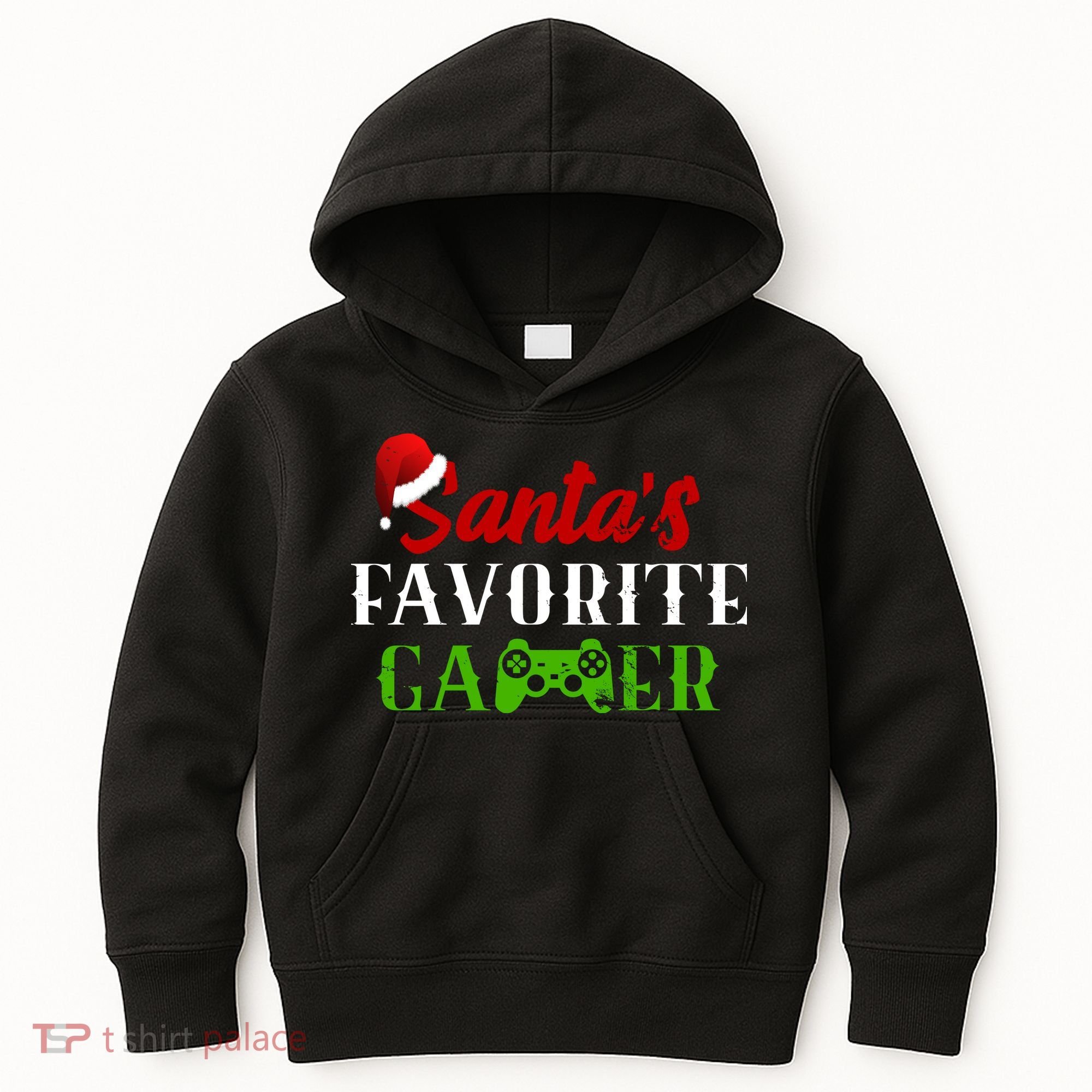 Santa's Favorite Gamer Kids Hoodie