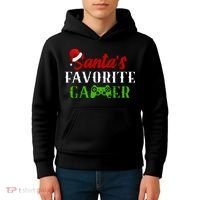 Santa's Favorite Gamer Kids Hoodie thumb 4