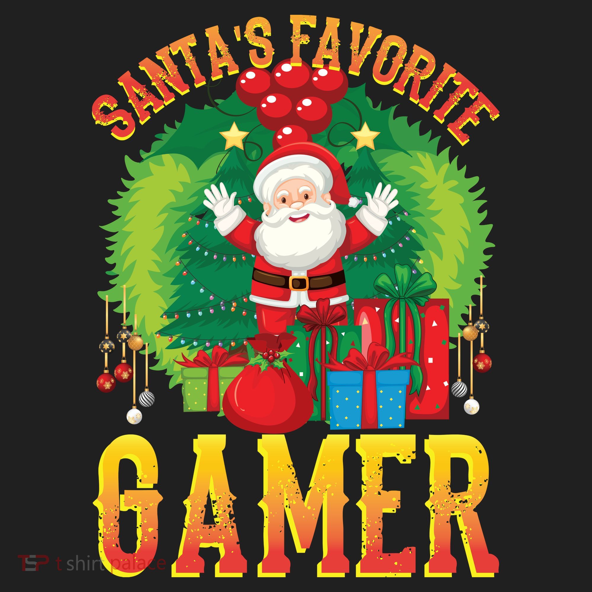 Santa's Favorite Gamer Funny Christmas Gaming Women's Sweatshirt