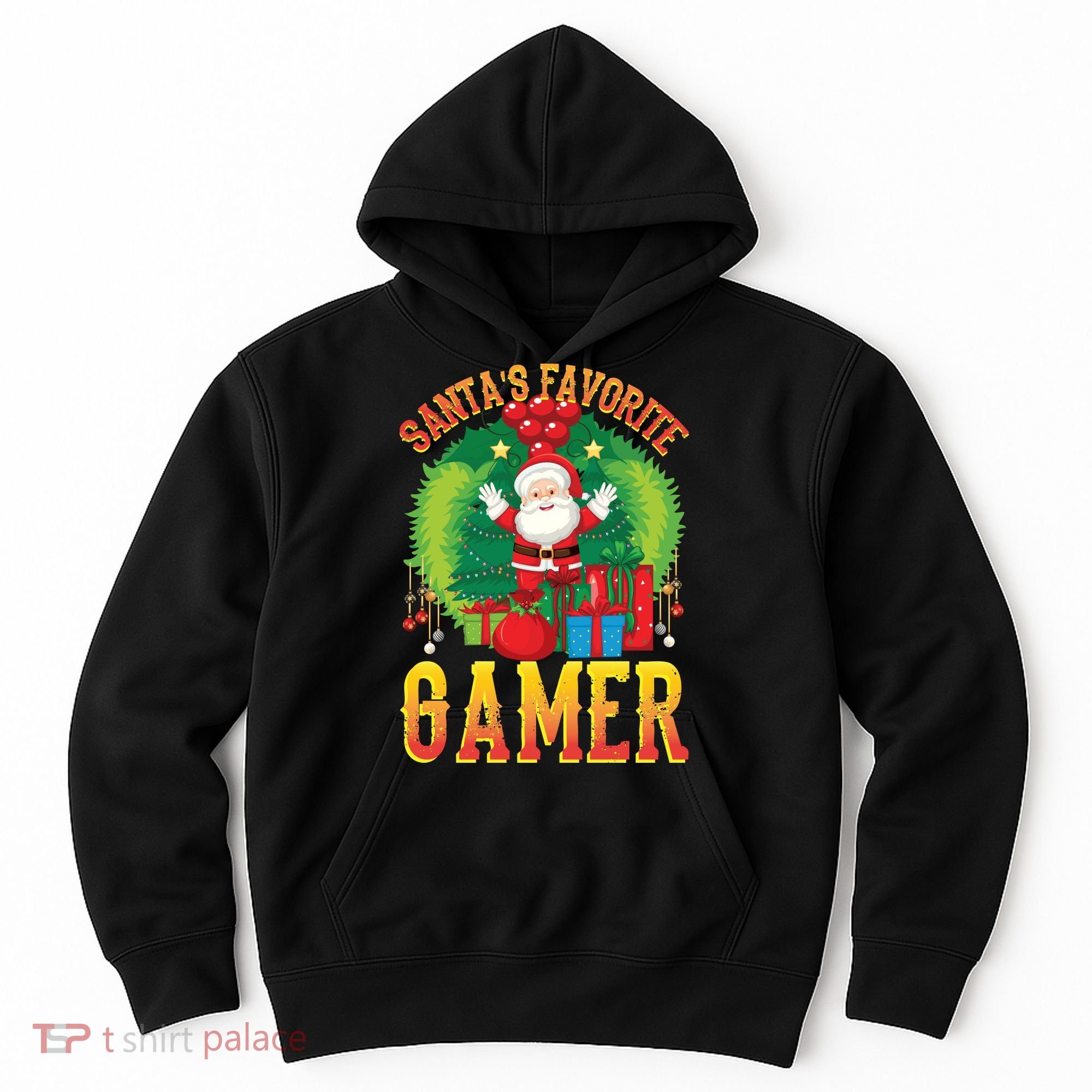 Santa's Favorite Gamer Funny Christmas Gaming Hoodie