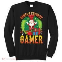 Santa's Favorite Gamer Funny Christmas Gaming Sweatshirt thumb 0