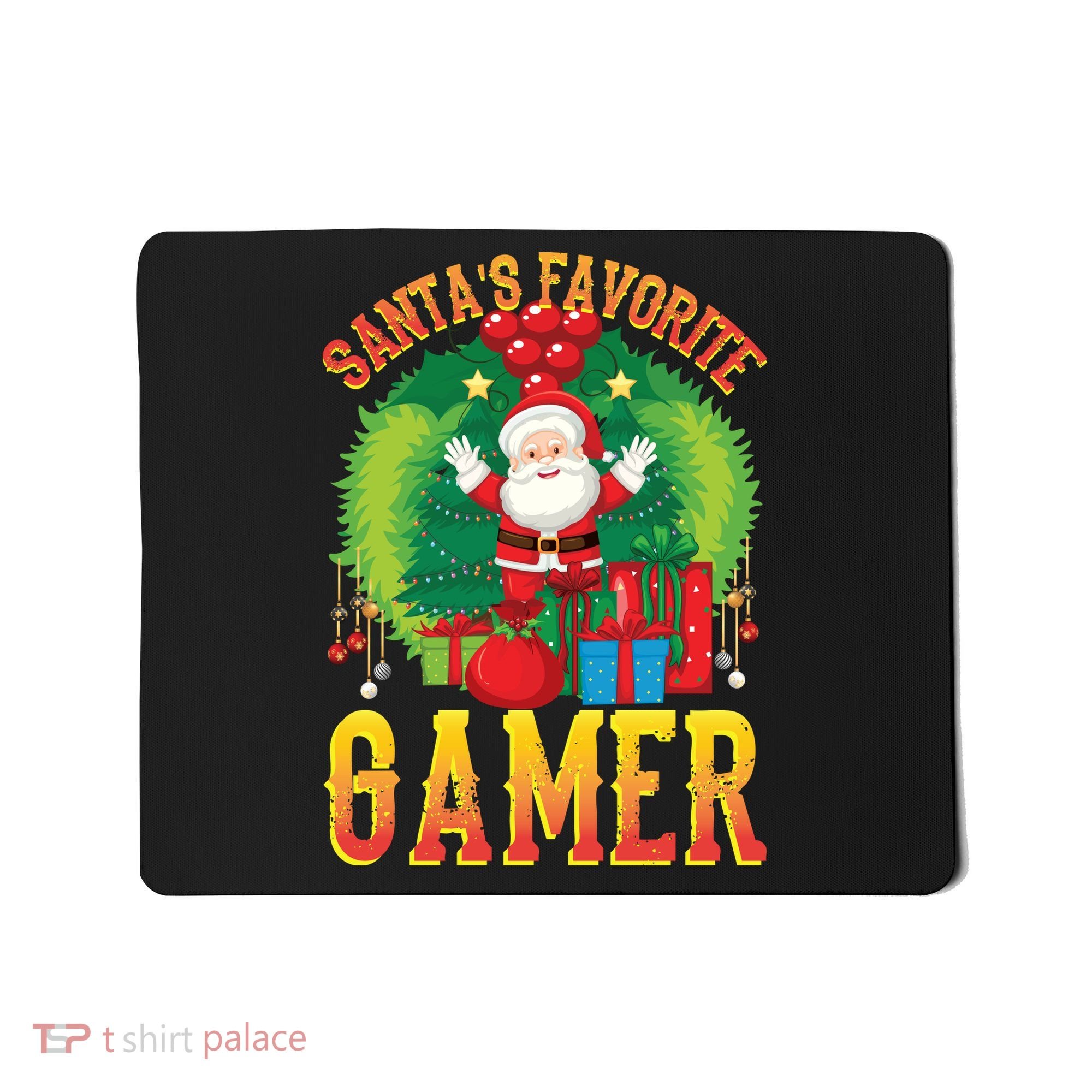 Santa's Favorite Gamer Funny Christmas Gaming Mousepad