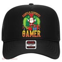 Santa's Favorite Gamer Funny Christmas Gaming Hat thumb 0