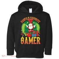 Santa's Favorite Gamer Funny Christmas Gaming Toddler Hoodie thumb 0