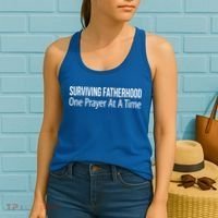 Surviving Fatherhood Gift One Prayer At A Time Gift Cool Gift Women's Tank Top thumb 2