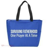 Surviving Fatherhood Gift One Prayer At A Time Gift Cool Gift Tote Bag thumb 0
