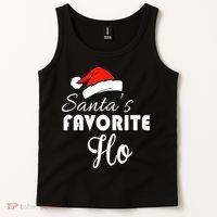 SantaS Favorite Ho Dirty Christmas Tank Top thumb 2