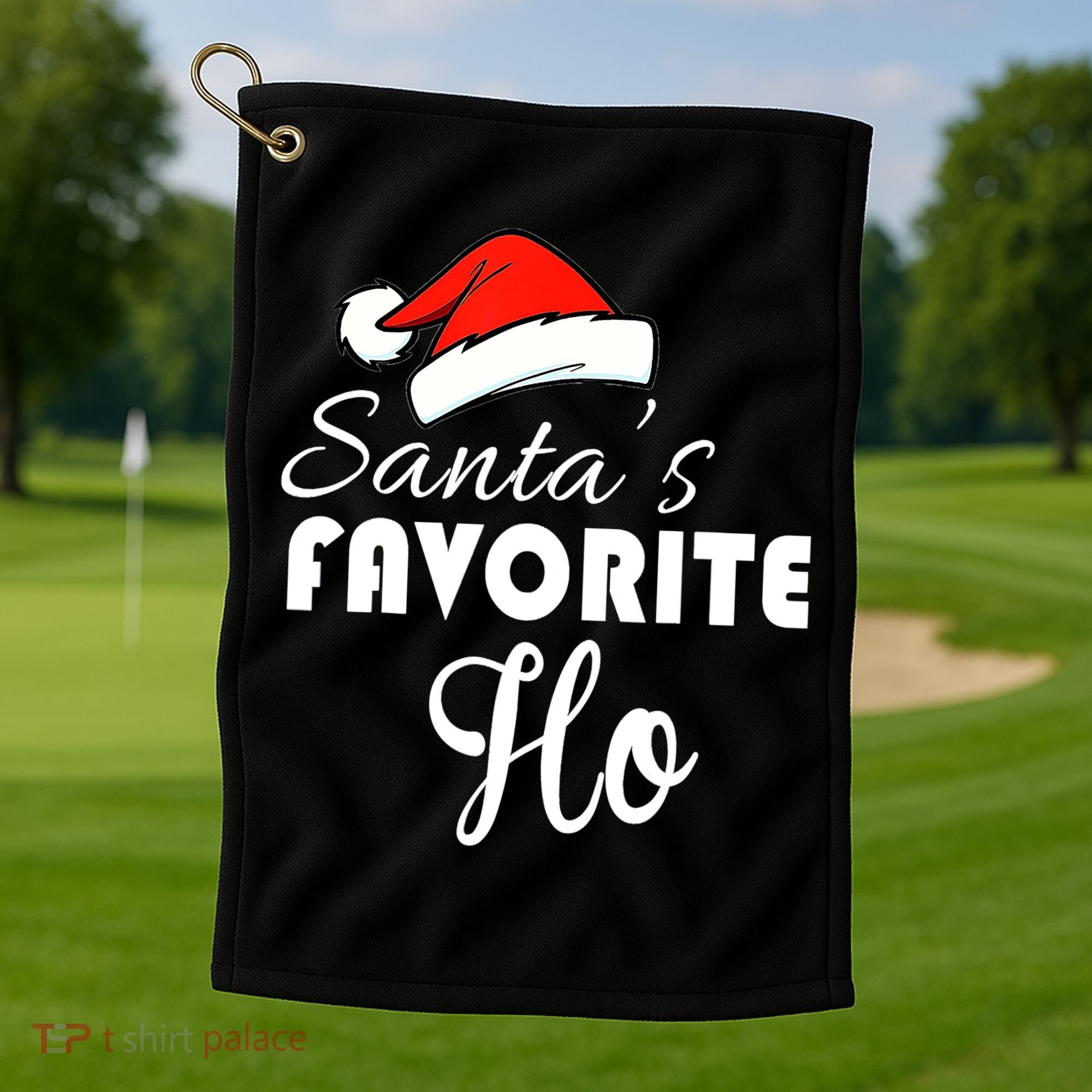 SantaS Favorite Ho Dirty Christmas Golf Towel
