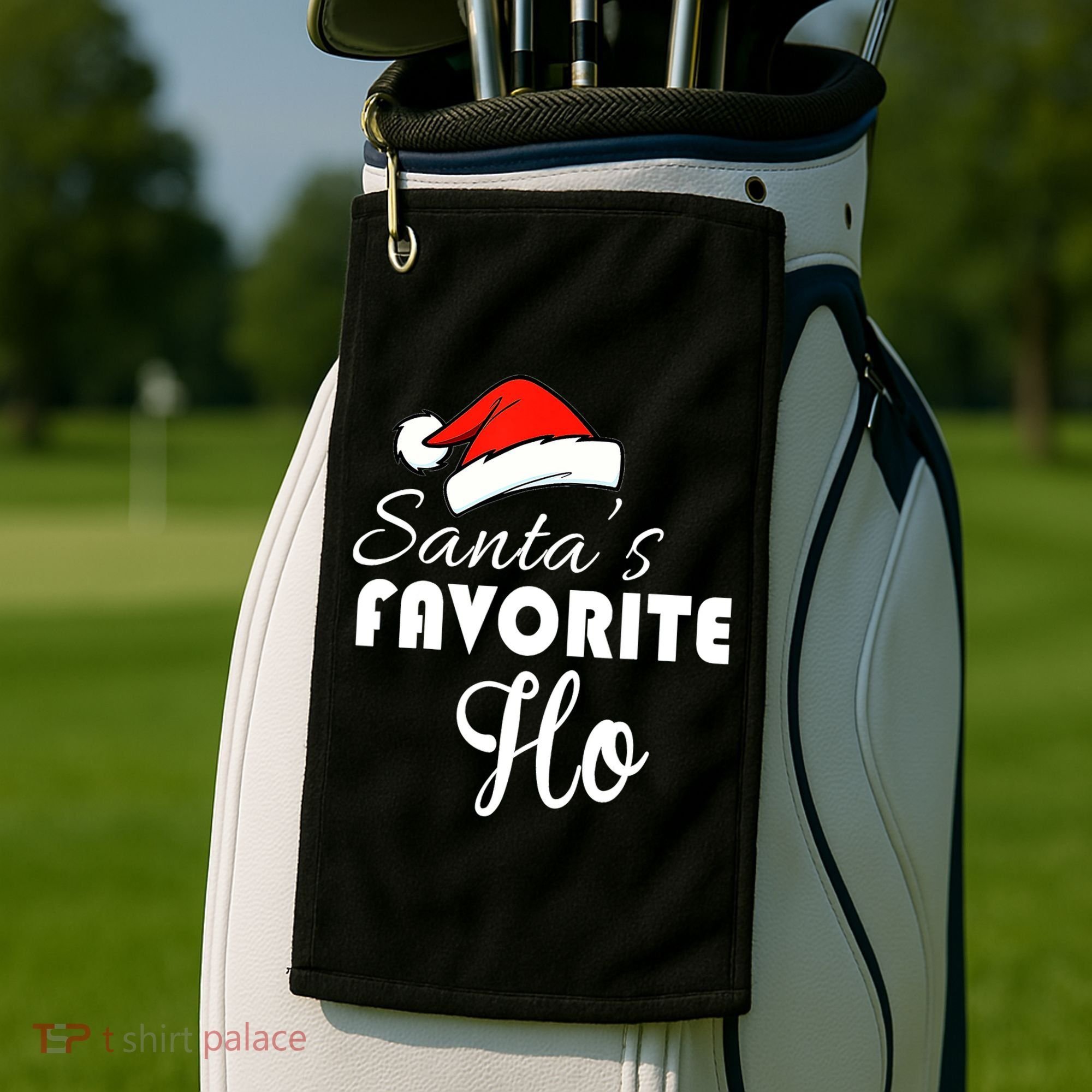 SantaS Favorite Ho Dirty Christmas Golf Towel