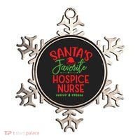 SantaS Favorite Hospice Nurse Christmas Cool Gift Ornament thumb 0