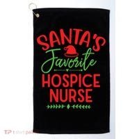 SantaS Favorite Hospice Nurse Christmas Cool Gift Golf Towel thumb 0