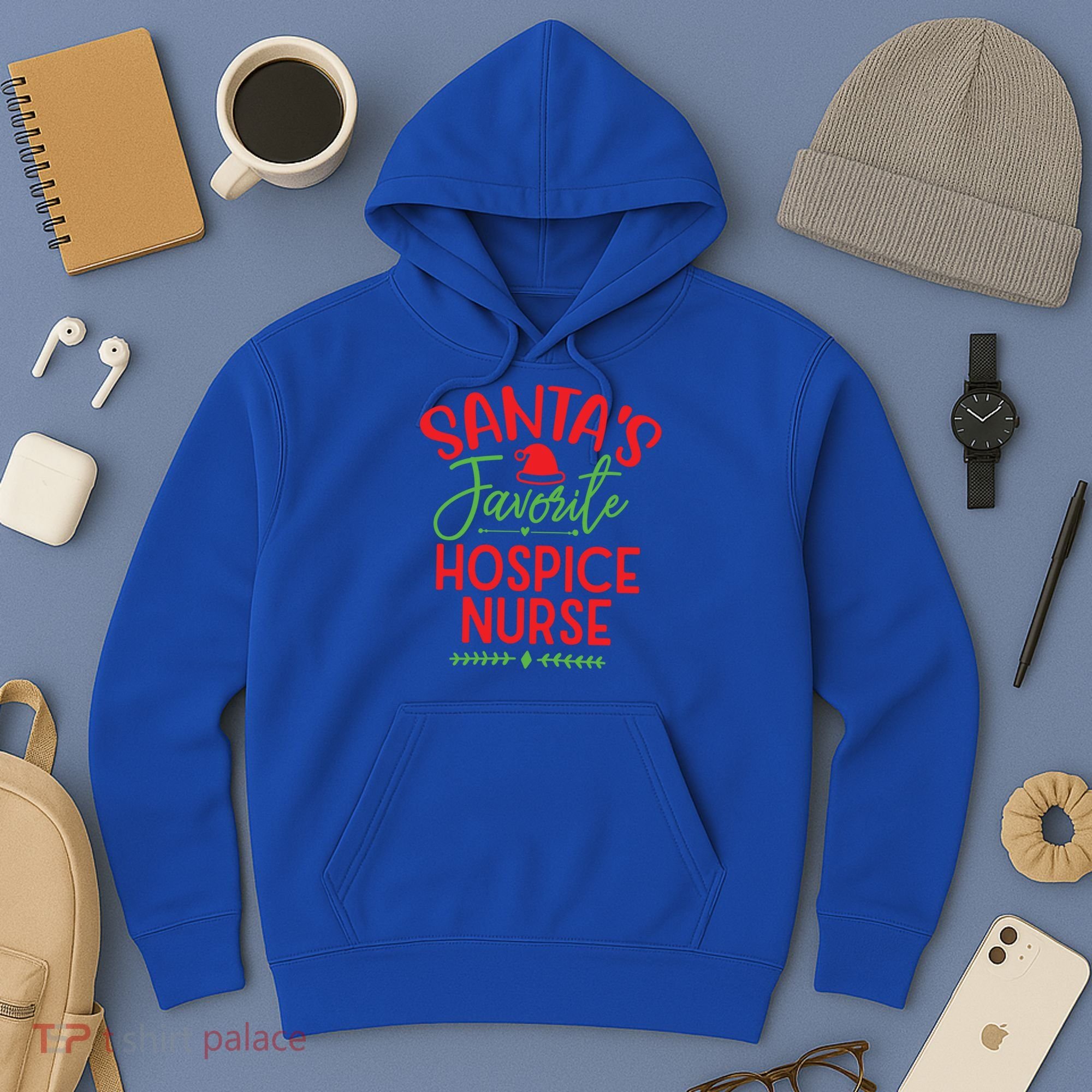SantaS Favorite Hospice Nurse Christmas Cool Gift Hoodie