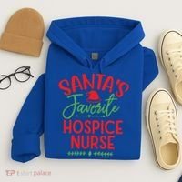 SantaS Favorite Hospice Nurse Christmas Cool Gift Hoodie thumb 4