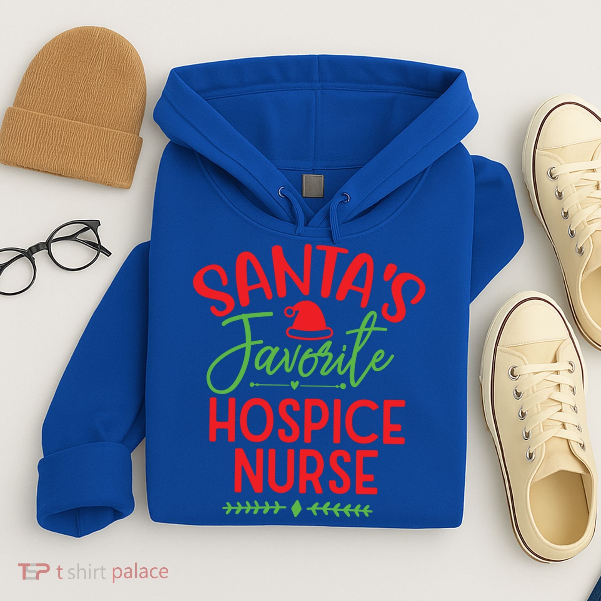 SantaS Favorite Hospice Nurse Christmas Cool Gift Hoodie