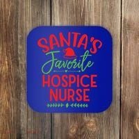 SantaS Favorite Hospice Nurse Christmas Cool Gift Coaster thumb 0