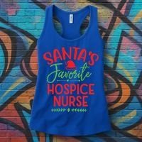 SantaS Favorite Hospice Nurse Christmas Cool Gift Women's Tank Top thumb 3