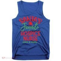 SantaS Favorite Hospice Nurse Christmas Cool Gift Tank Top thumb 0