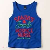 SantaS Favorite Hospice Nurse Christmas Cool Gift Tank Top thumb 2