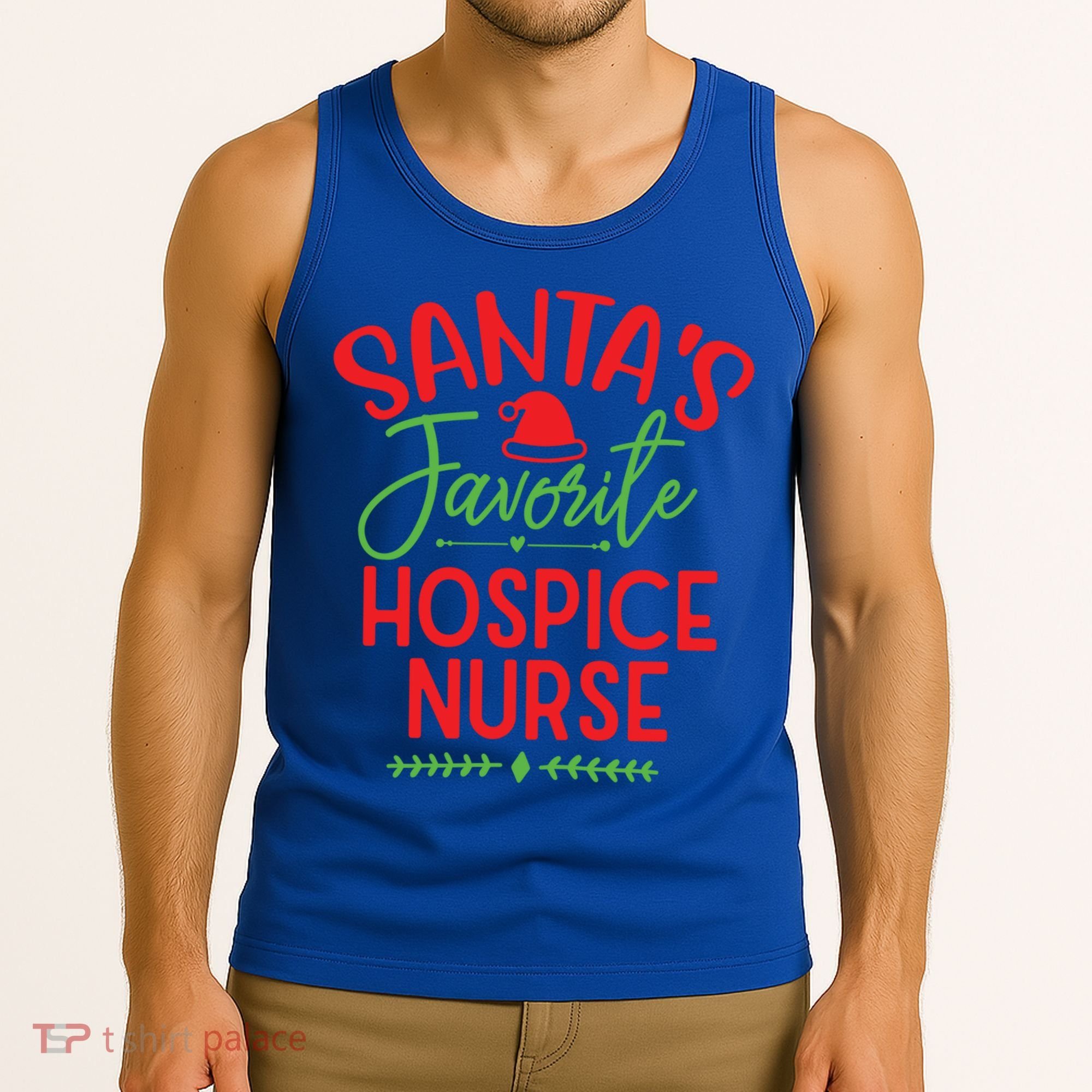 SantaS Favorite Hospice Nurse Christmas Cool Gift Tank Top