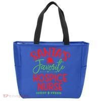 SantaS Favorite Hospice Nurse Christmas Cool Gift Tote Bag thumb 0
