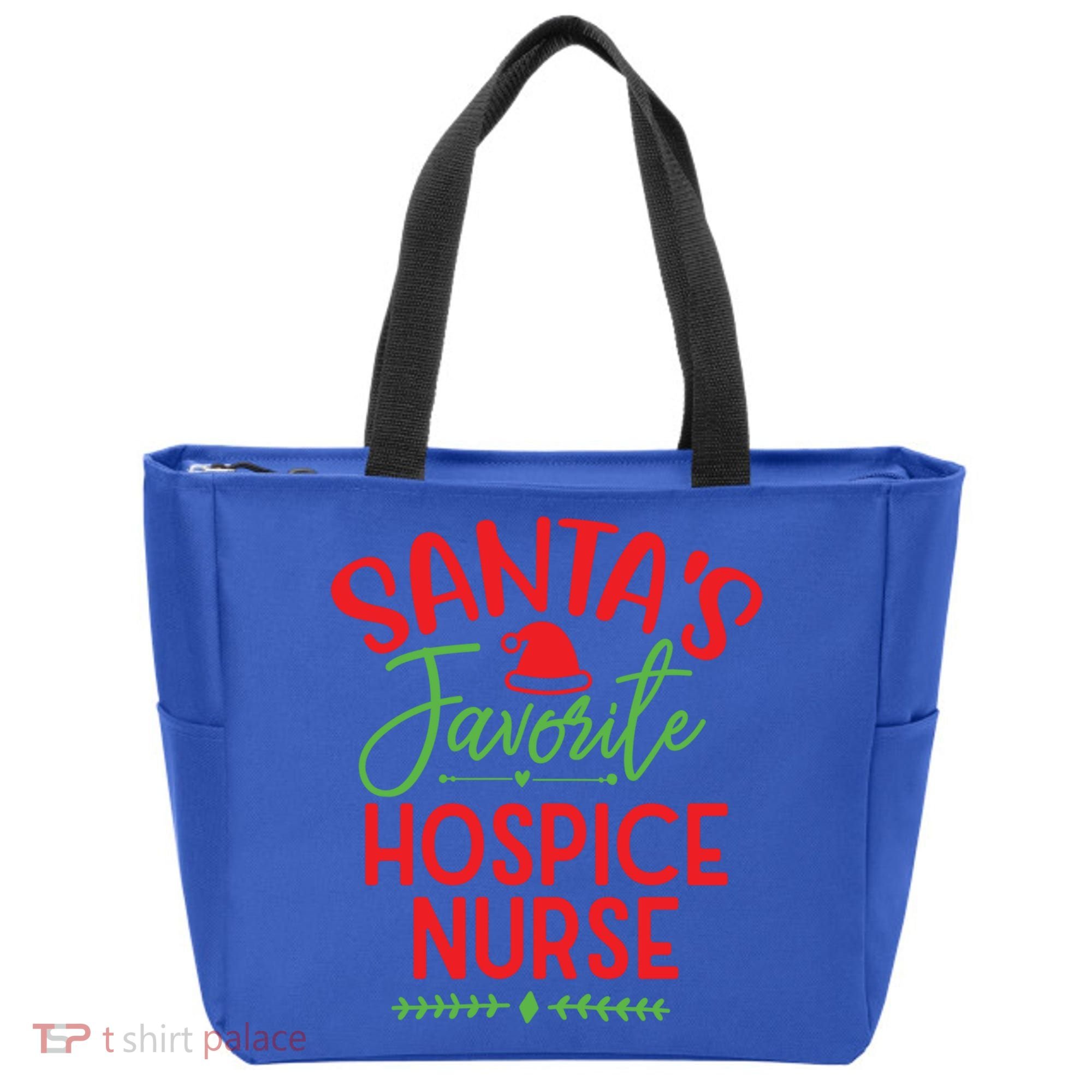SantaS Favorite Hospice Nurse Christmas Cool Gift Tote Bag