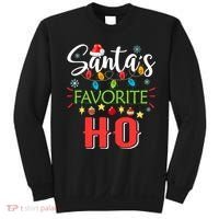 SantaS Favorite Ho Xmas Light Santa Hat Christmas Gift Sweatshirt thumb 0