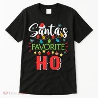 SantaS Favorite Ho Xmas Light Santa Hat Christmas Gift Tall T-Shirt thumb 0