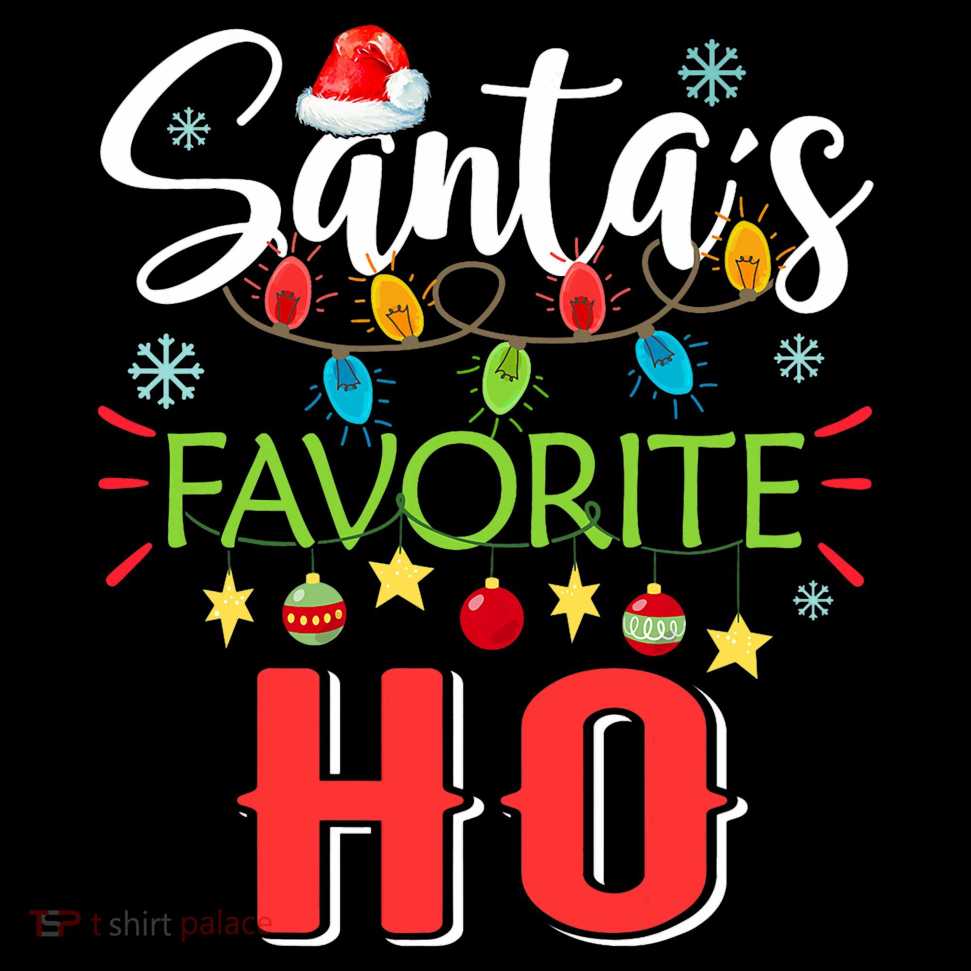 SantaS Favorite Ho Xmas Light Santa Hat Christmas Gift Women's Hoodie