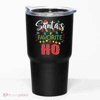 SantaS Favorite Ho Xmas Light Santa Hat Christmas Gift Tumbler thumb 0