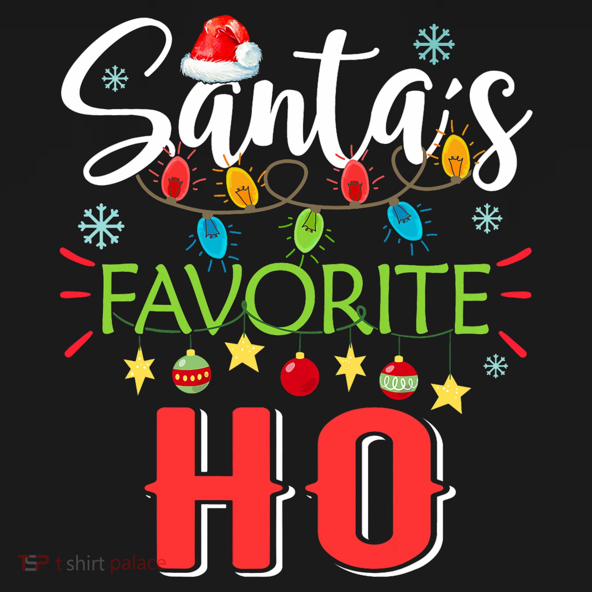 SantaS Favorite Ho Xmas Light Santa Hat Christmas Gift Women's Tank Top