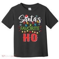 SantaS Favorite Ho Xmas Light Santa Hat Christmas Gift Toddler T-Shirt thumb 0