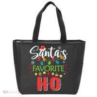 SantaS Favorite Ho Xmas Light Santa Hat Christmas Gift Tote Bag thumb 0