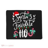 Santas Favorite Ho Funny Christmas Santa Hat Xmas Pajamas Mousepad thumb 0